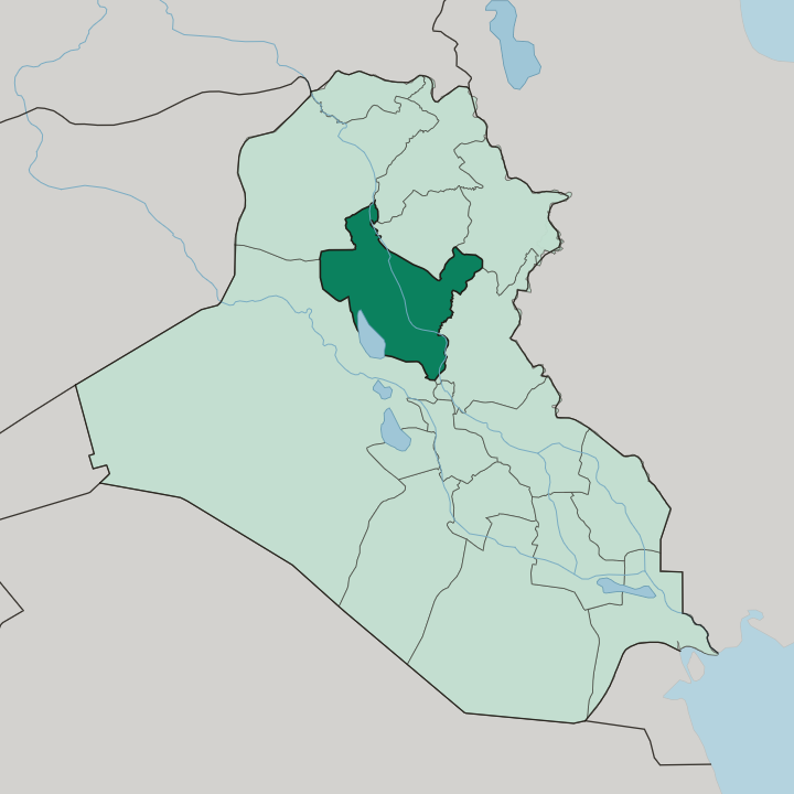 Map showing Muhafazat Salah ad Din — In Iraq