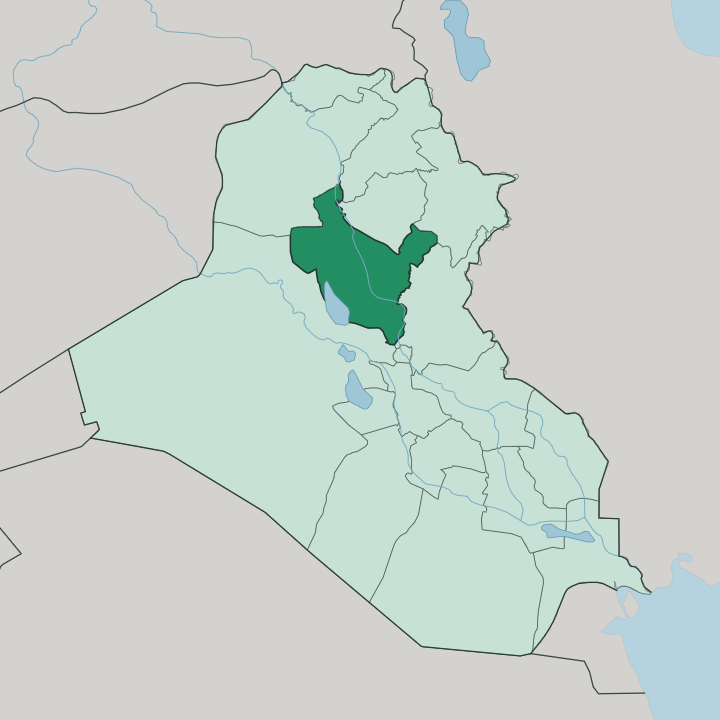 Map showing Muhafazat Salah ad Din — In Iraq