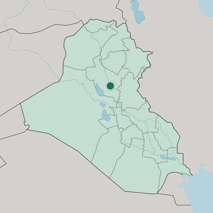 Map showing Sāmarrā’ — In Iraq