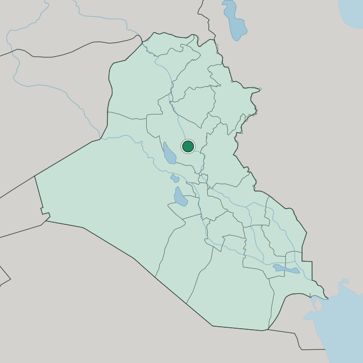 Map showing Sāmarrā’ — In Iraq