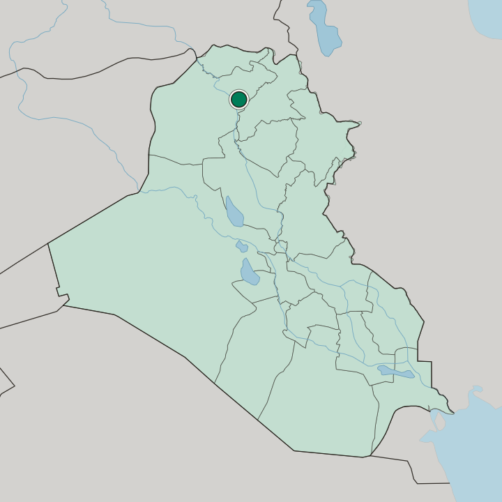 Map showing Al-Hamdaniya — In Iraq