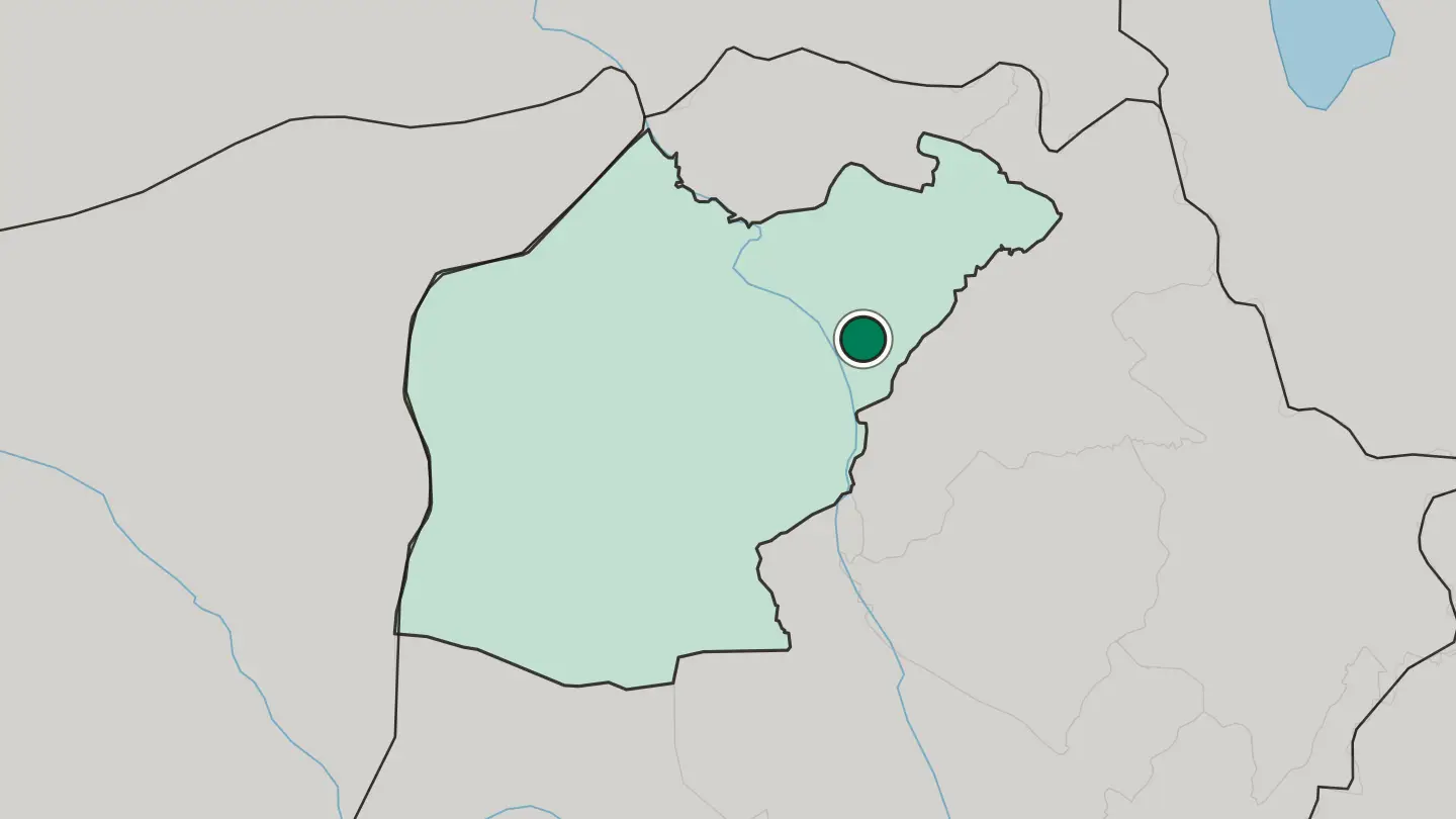 Map of Al-Hamdaniya in Iraq