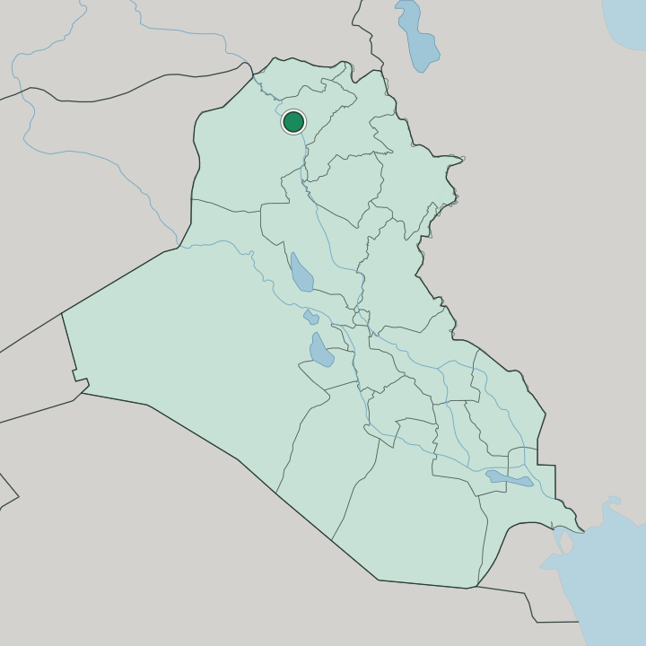 Map showing Mosul — In Iraq