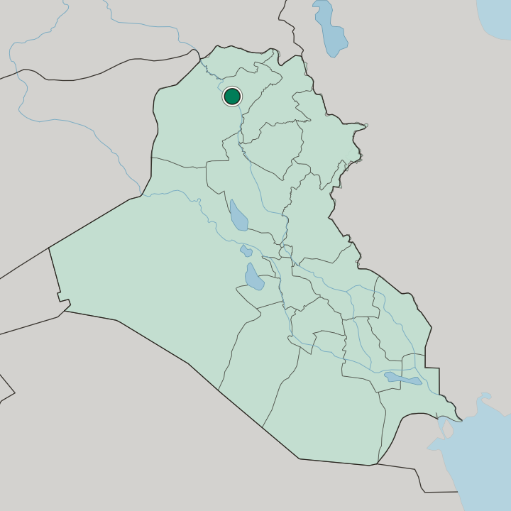 Map showing Mosul — In Iraq