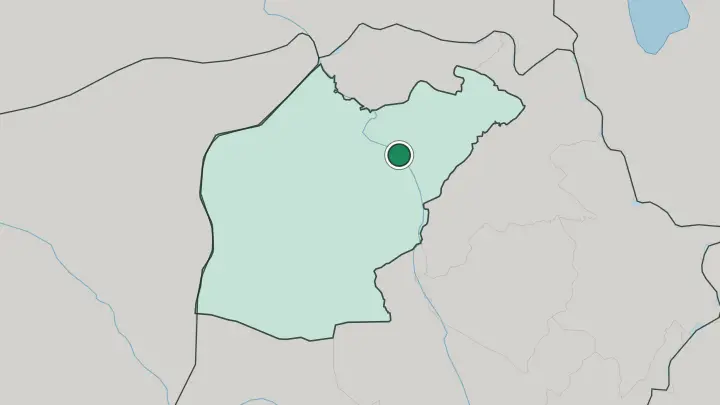 Map of Mosul in Iraq