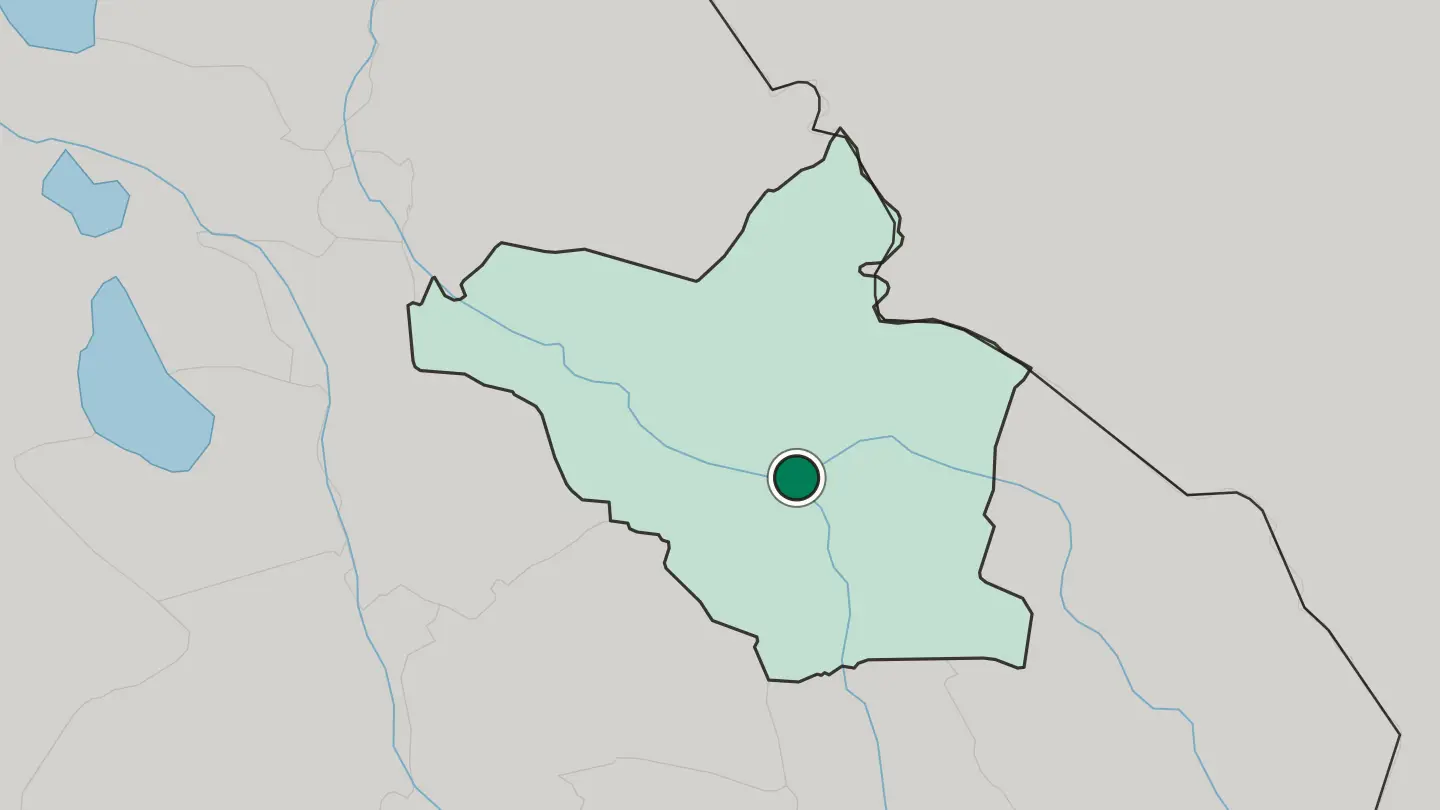 Map of Al-Kut in Iraq