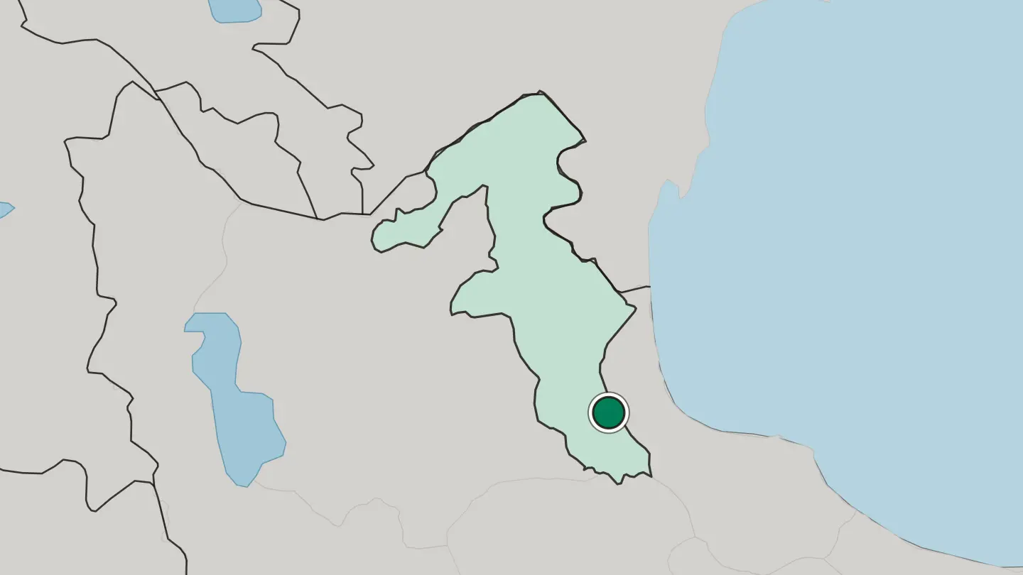 Map of Khalkhāl in Iran