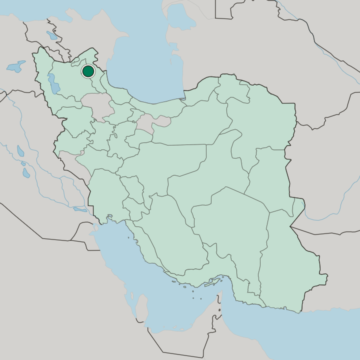 Map showing Meshgīn Shahr — In Iran
