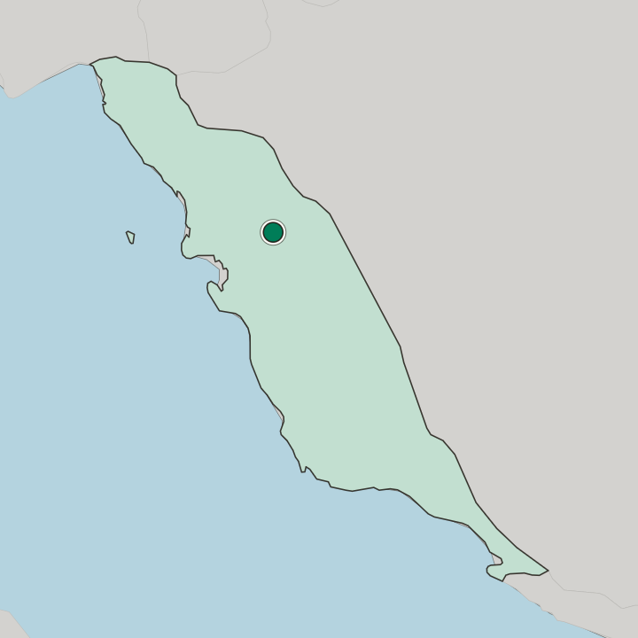 Map showing Borāzjān — In Bushehr Province