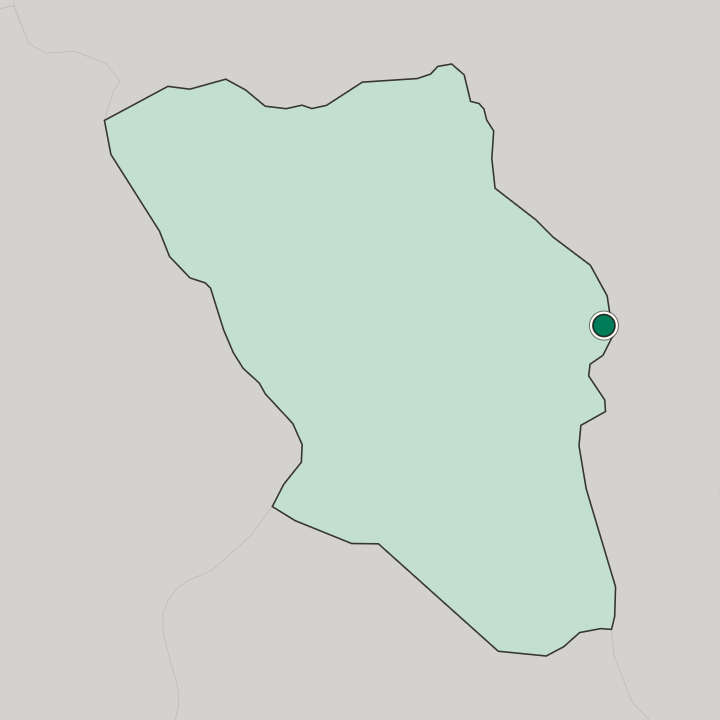 Map showing Borūjen — In Chaharmahal and Bakhtiari Province