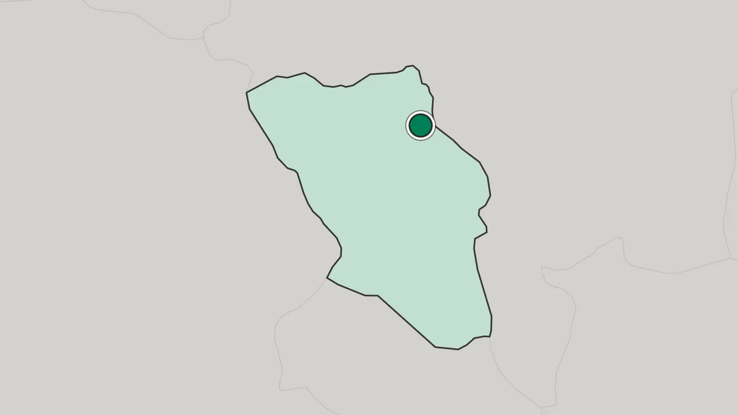 Map of Shahr-e Kord in Iran