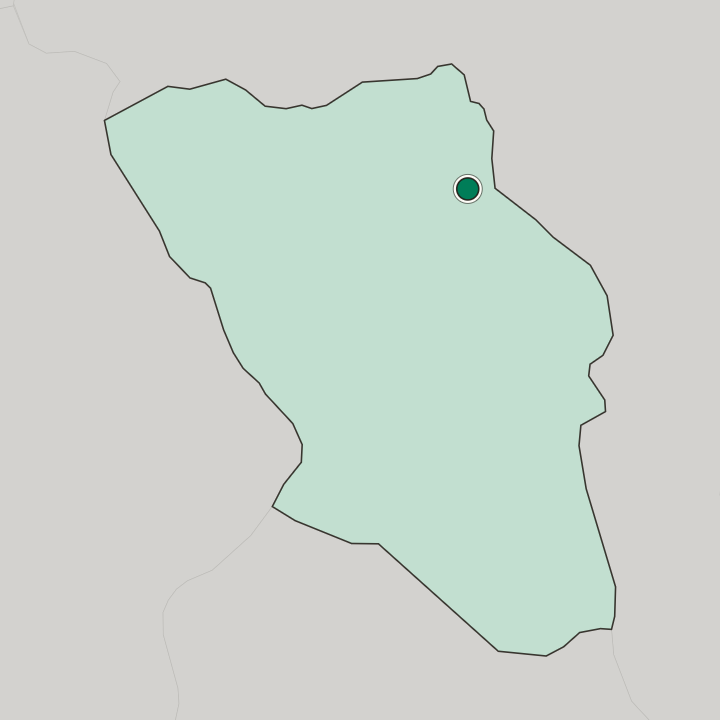 Map showing Shahr-e Kord — In Chaharmahal and Bakhtiari Province