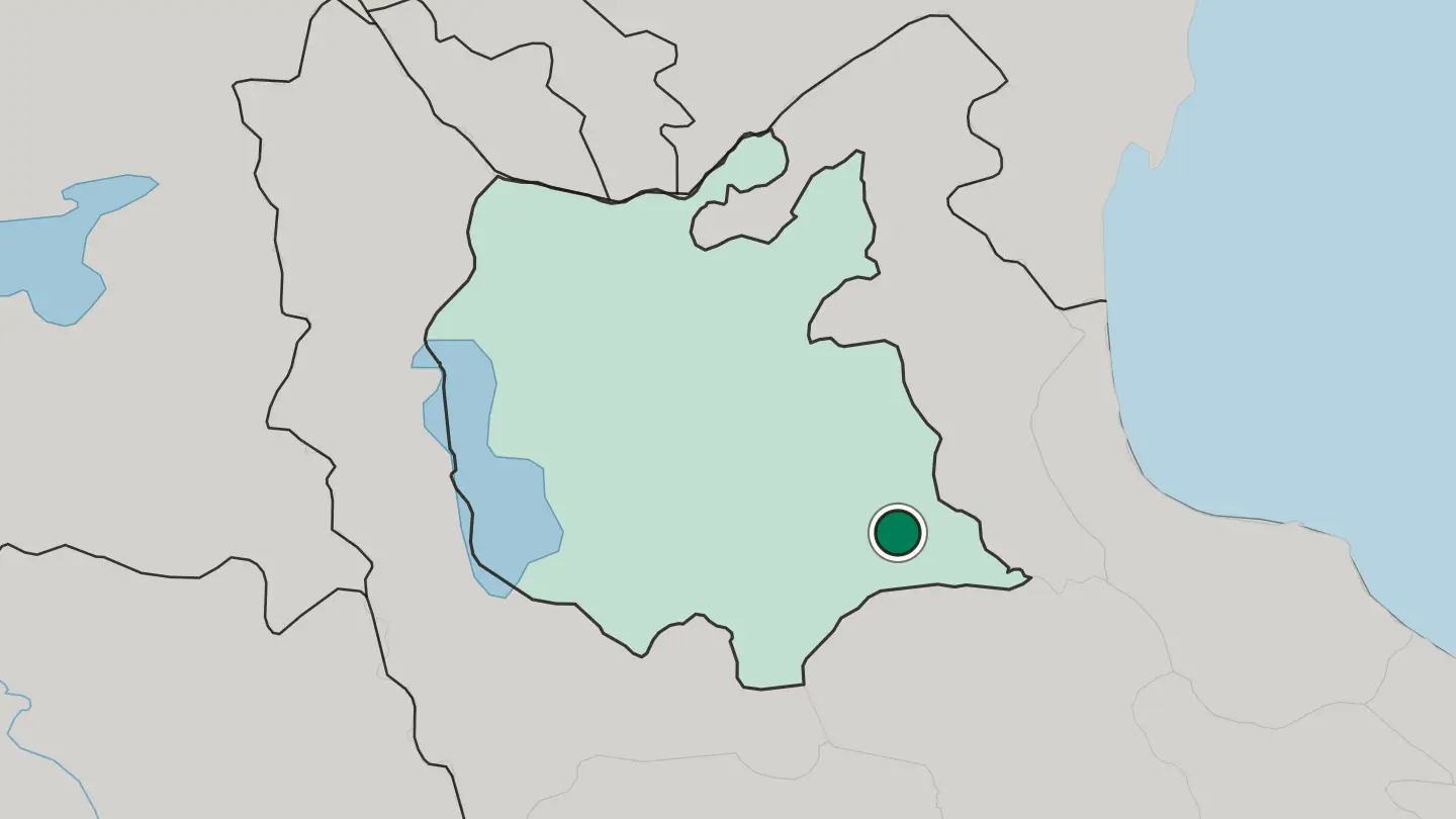 Map of Mīāneh in Iran