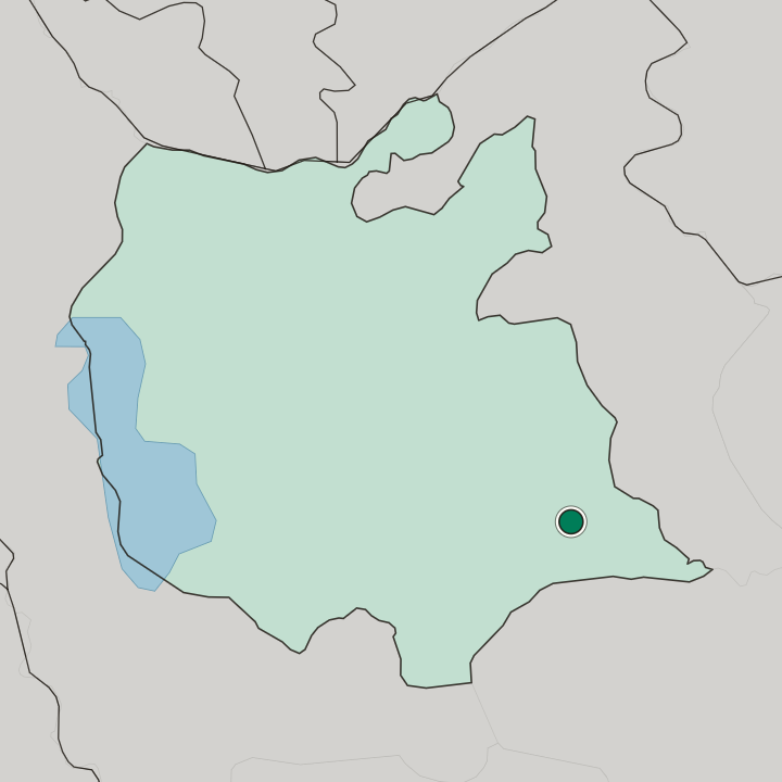 Map showing Mīāneh — In East Azerbaijan Province