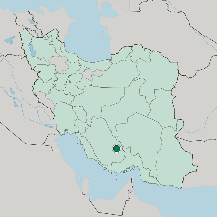 Map showing Dārāb — In Iran