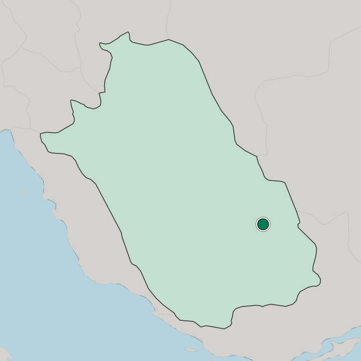 Map showing Dārāb — In Fars Province