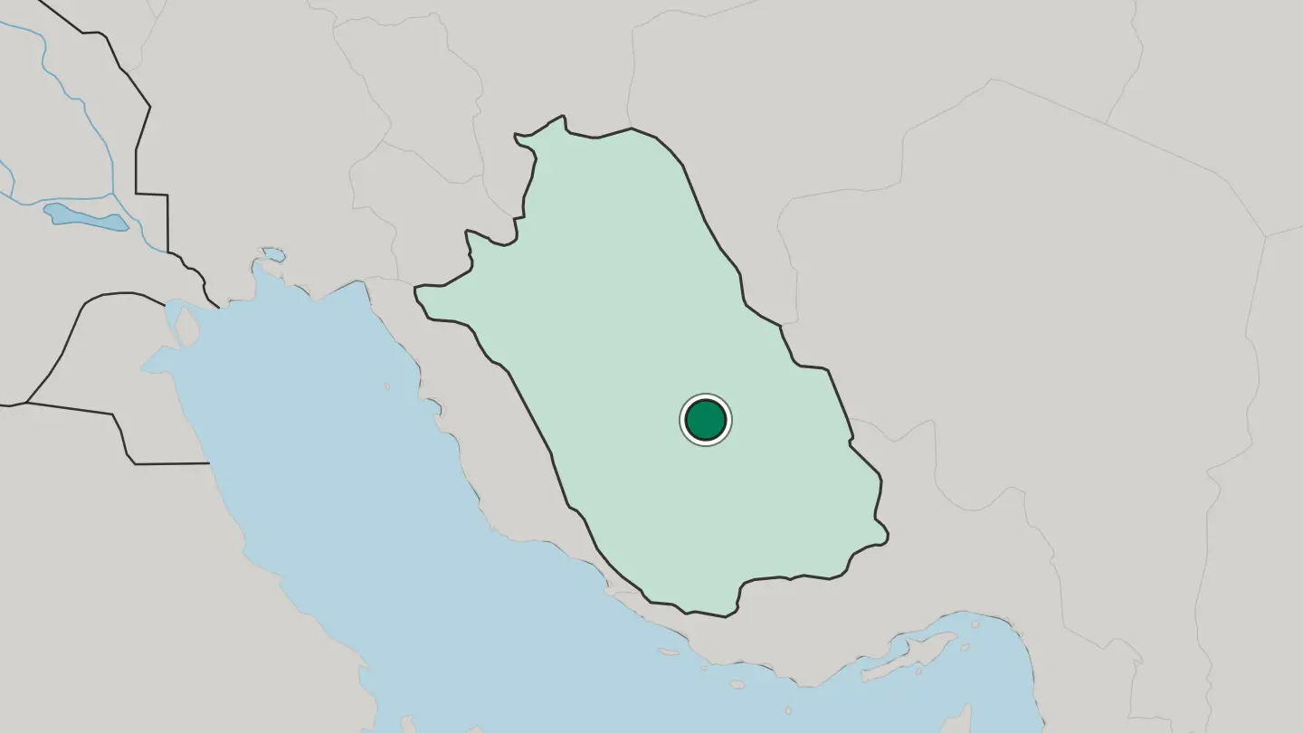 Map of Fasā in Iran