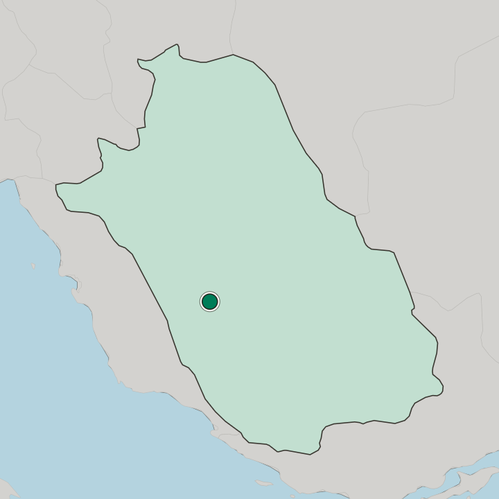 Map showing Fīrūzābād — In Fars Province