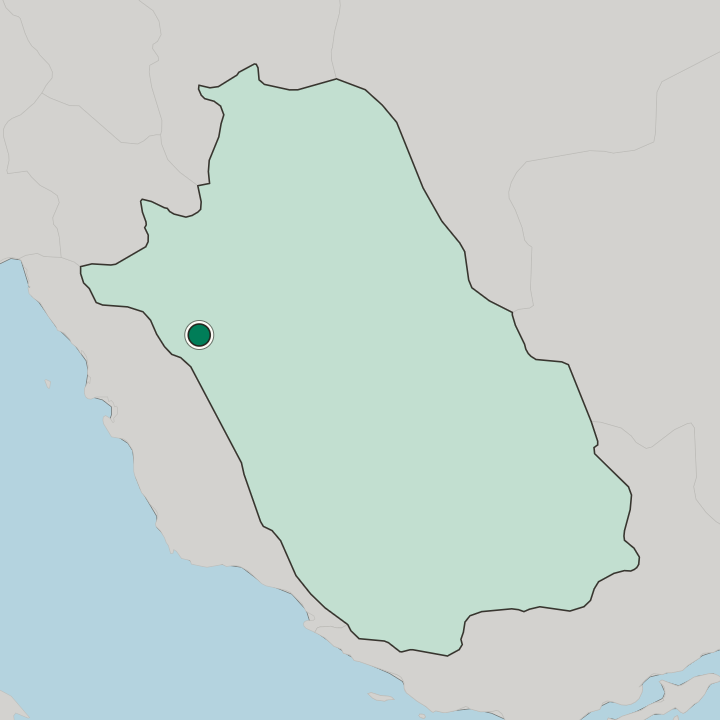 Map showing Kāzerūn — In Fars Province