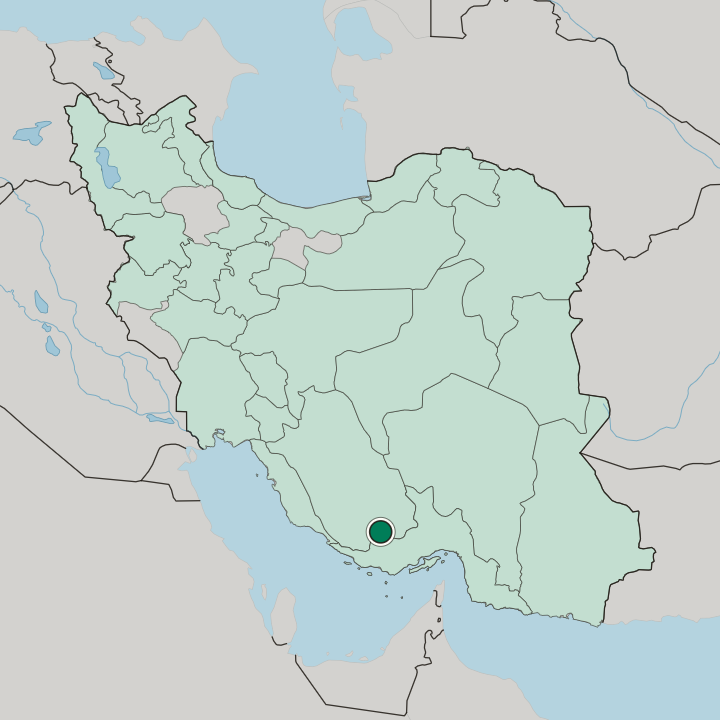Map showing Lār — In Iran