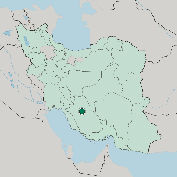 Map showing Marvdasht — In Iran