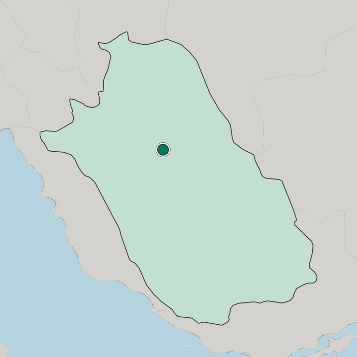 Map showing Marvdasht — In Fars Province