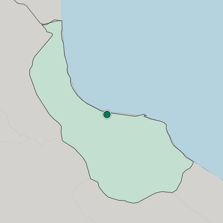 Map showing Bandar-e Anzalī — In Gilan Province
