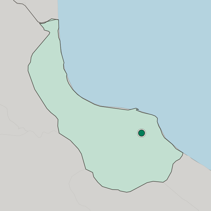 Map showing Lāhījān — In Gilan Province