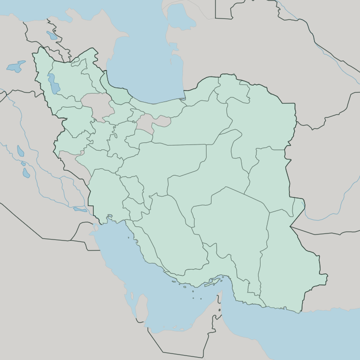 Map showing Gilan Province — In Iran