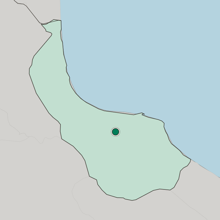 Map showing Rasht — In Gilan Province