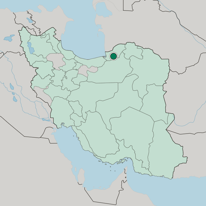 Map showing 'Alī Ābād-e Katūl — In Iran