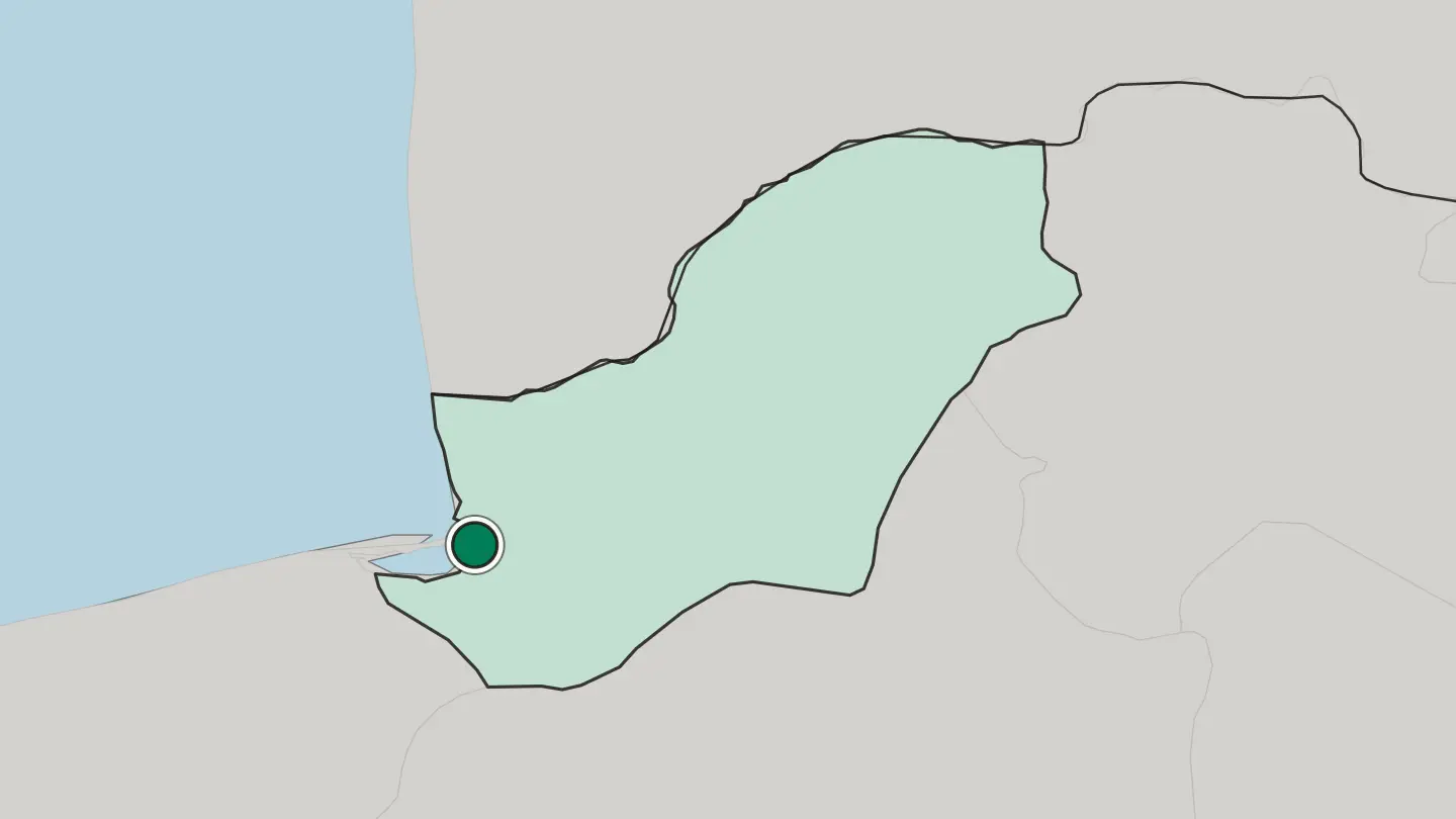 Map of Bandar-e Torkaman in Iran