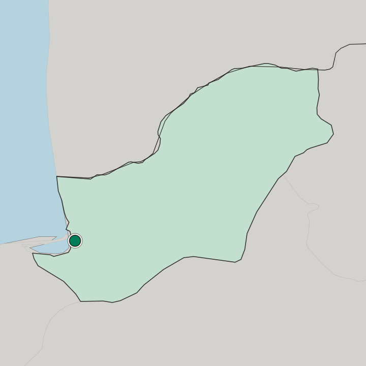 Map showing Bandar-e Torkaman — In Golestan Province