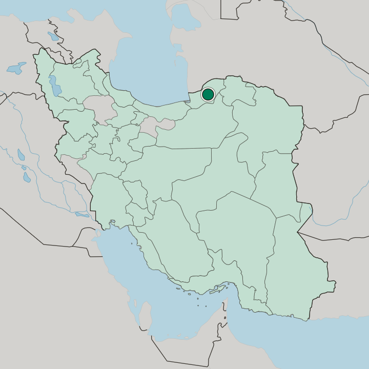 Map showing Gonbad-e Kāvūs — In Iran