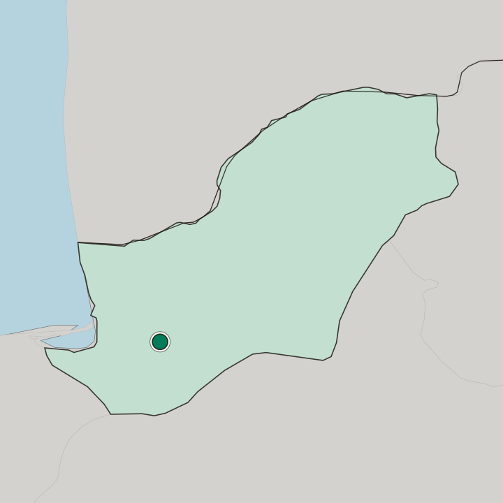 Map showing Gorgān — In Golestan Province