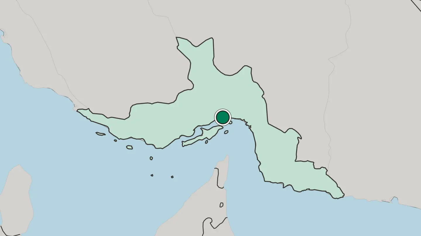 Map of Bandar Abbas in Iran