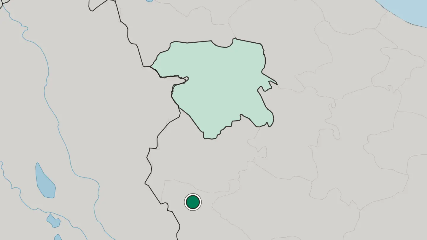 Map of Īlām in Iran