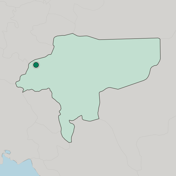 Map showing Golpāyegān — In Isfahan Province