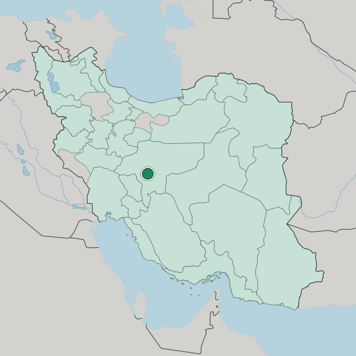 Map showing Isfahan — In Iran