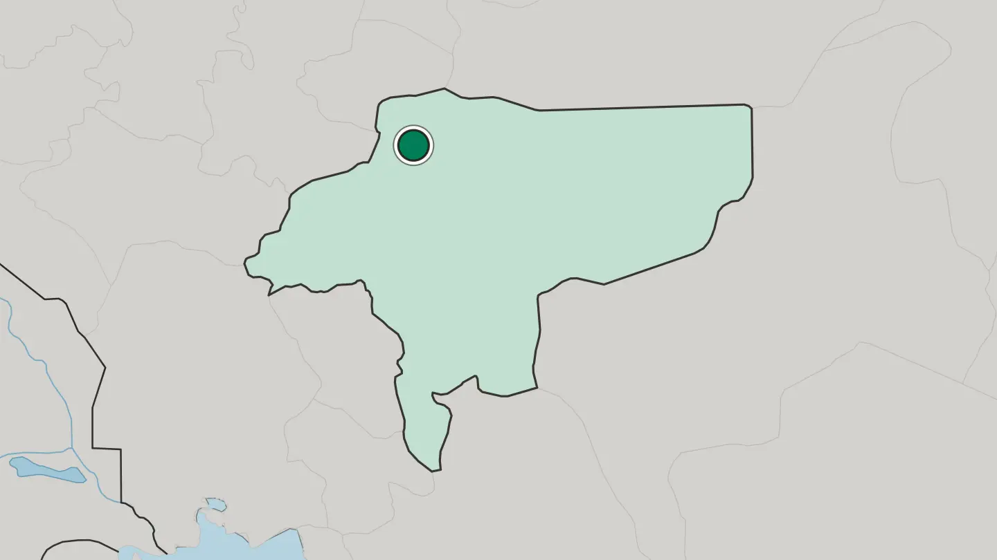 Map of Kashan in Iran