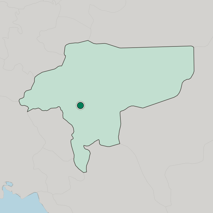 Map showing Khomeynī Shahr — In Isfahan Province