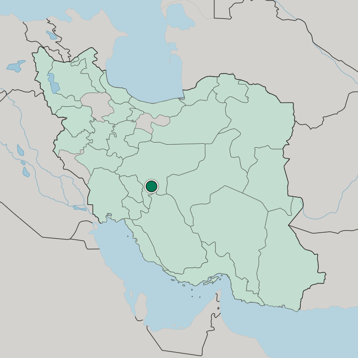 Map showing Shahreẕā — In Iran