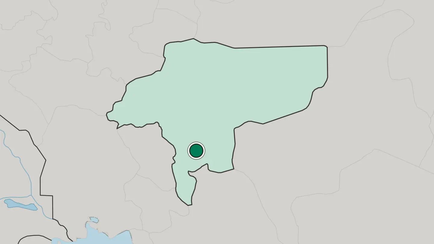 Map of Shahreẕā in Iran