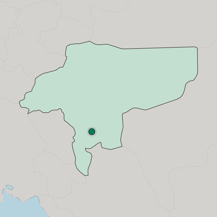 Map showing Shahreẕā — In Isfahan Province