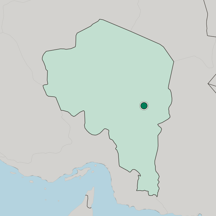 Map showing Bam — In Kerman Province