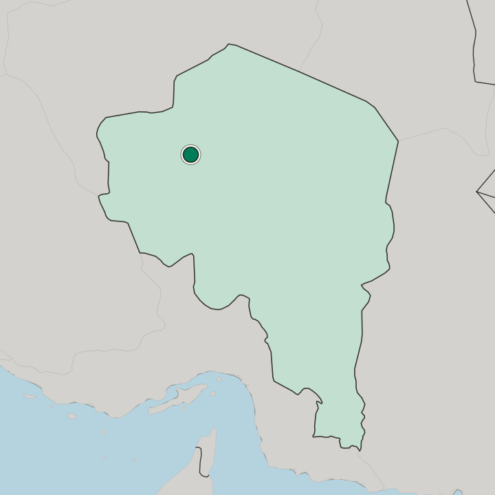 Map showing Rafsanjān — In Kerman Province