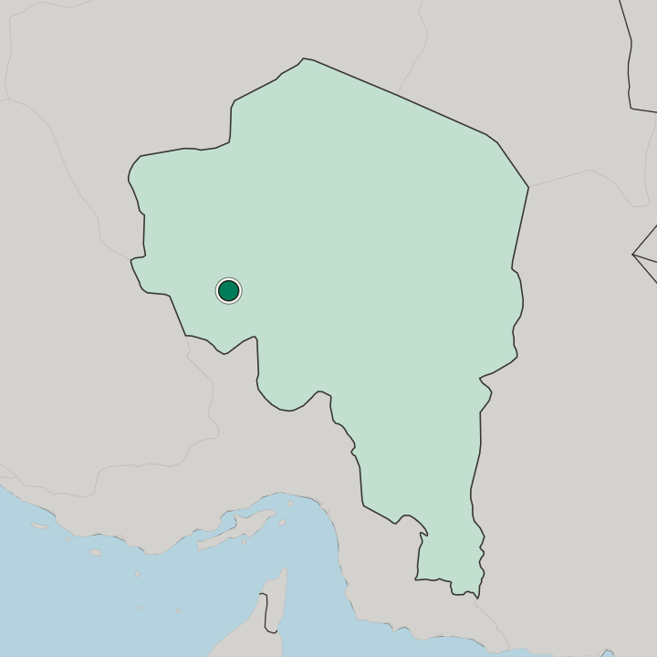 Map showing Sirjan — In Kerman Province