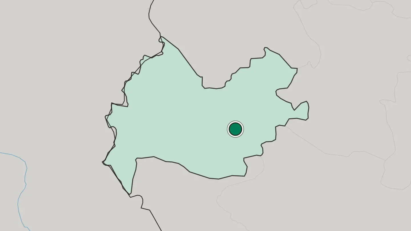 Map of Kermanshah in Iran