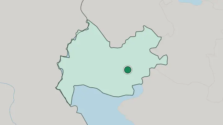 Map of Kermanshah in Iran