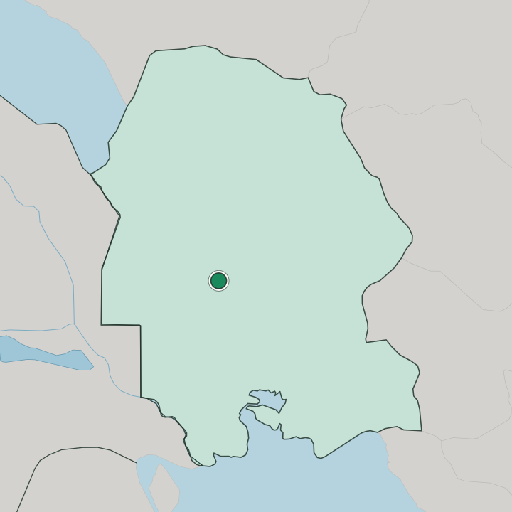 Map showing Ahvaz — In Khuzestan Province